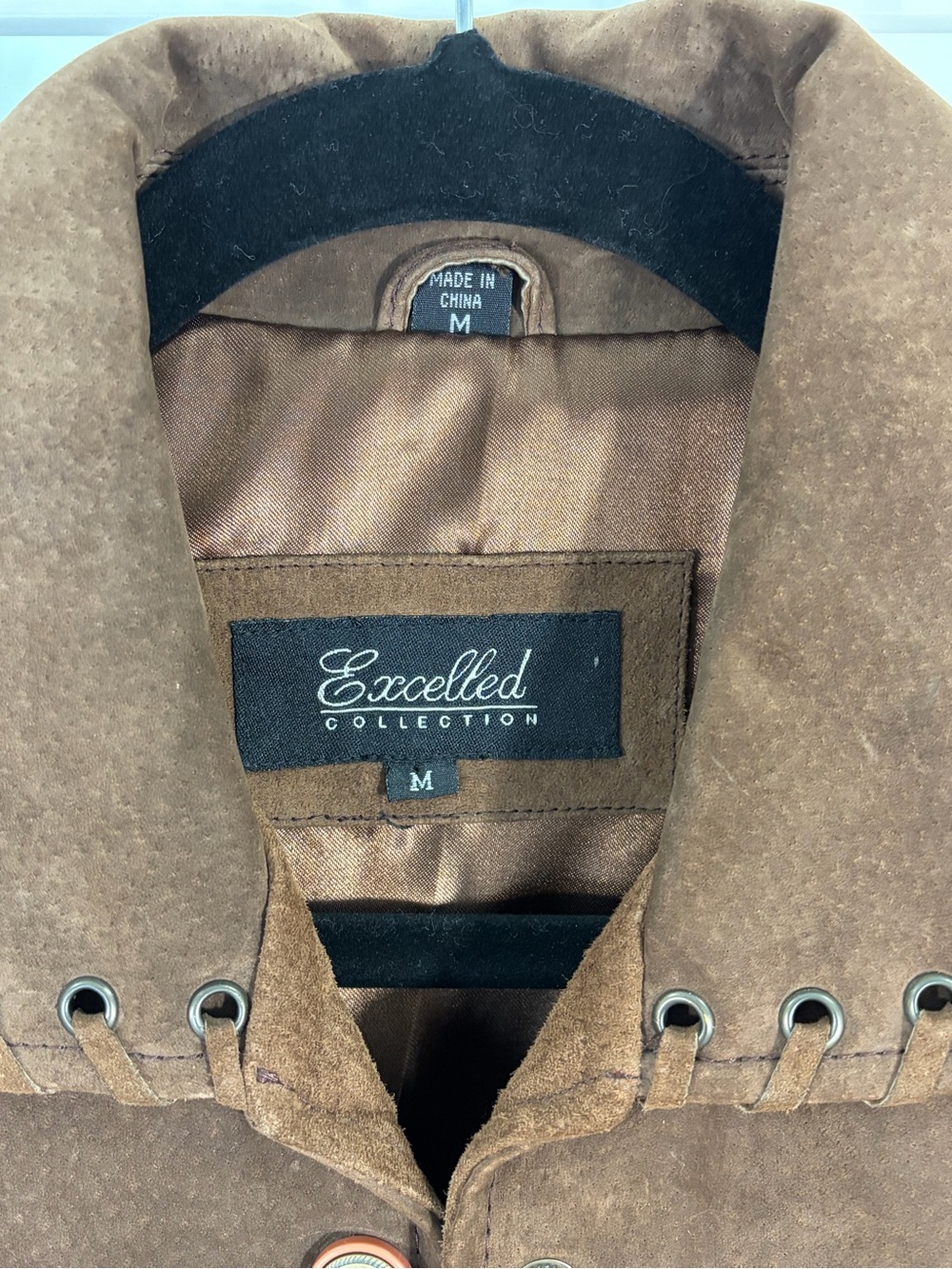 Vintage Brown Suede Fringe Leather Jacket (M) - Picture 3 of 9